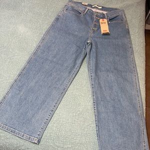Mile High Cropped Wide Leg Jeans